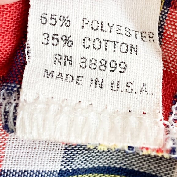 1980's Wrangler Snap Button Plaid Cotton Long Sleeve Shirt, Women's M - Picture 9 of 13